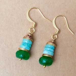 Sundance charm earrings emerald amazonite